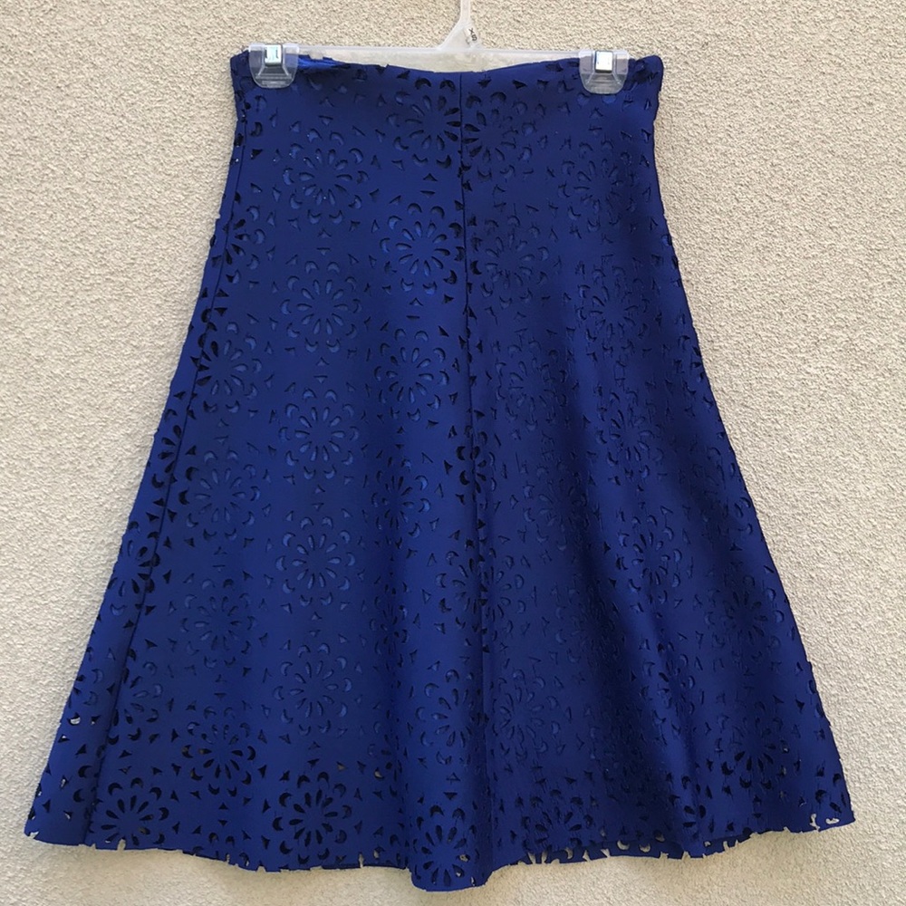 Royal blue floral design skirt